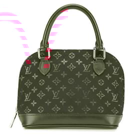Louis Vuitton-Louis Vuitton Monogram Satin Little Alma Handbag-Red