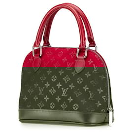 Louis Vuitton-Louis Vuitton Monogram Satin Little Alma Handbag-Red