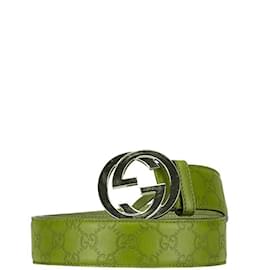 Gucci-Gucci Guccissima Interlocking G Belt-Orange