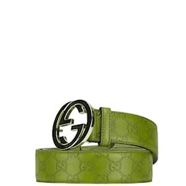 Gucci-Gucci Guccissima Interlocking G Belt-Orange