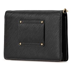 Louis Vuitton-Louis Vuitton Epi Portefeuille Twist Belt Chain Wallet Shoulder Bag-Black