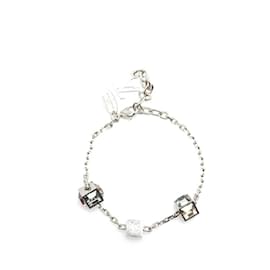 Louis Vuitton-Louis Vuitton Charm Bracelet Gamble Rhinestone-Silvery