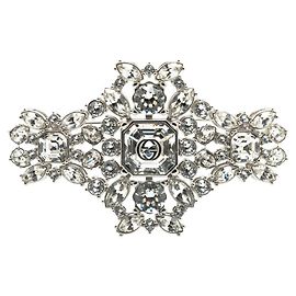 Gucci G-Interlocking Brosche Silber