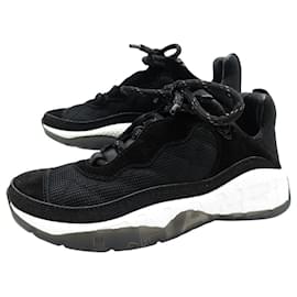 Chanel-NINE CHANEL LOW TOP TRAINER SNEAKERS LOGO CC G38290 SIZE 36-Black