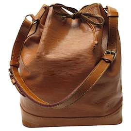 Louis Vuitton-LOUIS VUITTON NOE GM M44008 EPI GOLD LEATHER HANDBAG-Camel