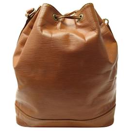 Louis Vuitton-LOUIS VUITTON NOE GM M44008 EPI GOLD LEATHER HANDBAG-Camel