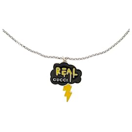 Gucci-COLLIER GUCCI REAL GUCCI GHOST THUNDERBOLT CLOUD TROUBLE ANDREW ARGENT 925-Argenté
