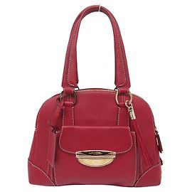 LANCEL ADJANI GM A03433 ROTE GRAINLEDER HANDTASCHE Rot