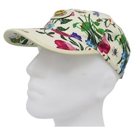 Gucci-GUCCI BASEBALL CAP 517074 GG FLOWER PATTERNS XL 55-59CM FLOWER CAP-Multiple colors