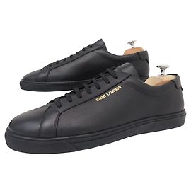 NOVE SNEAKER SAINT LAURENT ANDY BROOKLYN 596057 44 PELLE Nero