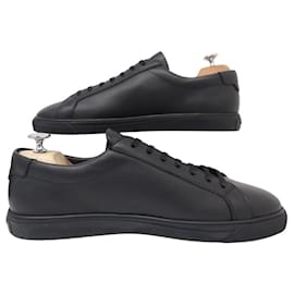 Saint Laurent-NINE SAINT LAURENT ANDY BROOKLYN 596057 SNEAKERS 44 LEATHER-Black