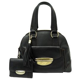 BORSO LANCEL ADJANI GM + PORTAFOGLIO IN PELLE GRAINED Nero