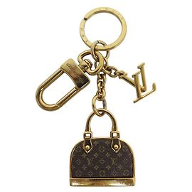 LOUIS VUITTON KEYCHAIN ALMA MONOGRAM M01799 BAG KEY RING Golden