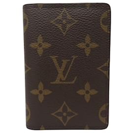 Louis Vuitton-NINE LOUIS VUITTON MONOGRAM POCKET ORGANIZER M60502 HOLDER-Brown