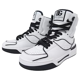 Dolce & Gabbana-NINE DOLCE & GABBANA NEW ROMA CS2037 6 IT 41 FR LEATHER SNEAKERS-Other