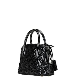 Louis Vuitton-Louis Vuitton Monogram Vernis Lockit BB Bouclette Handbag-Black