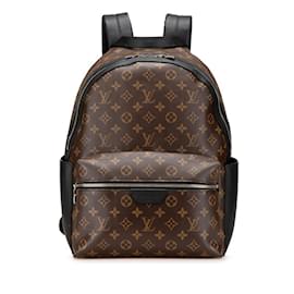 Louis Vuitton-Louis Vuitton Monogram Macassar Discovery Backpack PM-Brown,Black