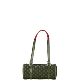 Louis Vuitton-Louis Vuitton Monogram Satin Little Papillon Shoulder Bag-Red