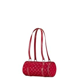 Louis Vuitton-Louis Vuitton Monogram Satin Little Papillon Shoulder Bag-Red