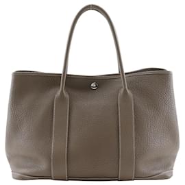 Hermès-Sac à main PM Hermes Garden 36-Taupe