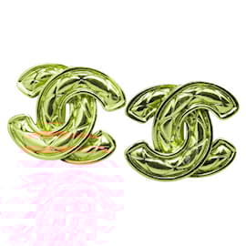 Louis Vuitton-Louis Vuitton Matelasse Coco Mark Clip Earrings-Golden