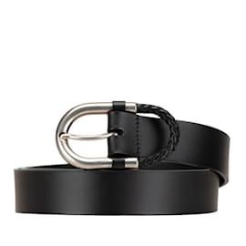 Gucci-Cinto de couro preto masculino Gucci-Preto