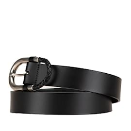 Gucci-Gucci Black Leather Men's Belt-Black