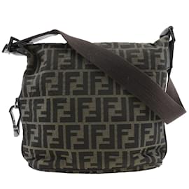 Fendi-Sac à épaule Fendi Zucca-Marron