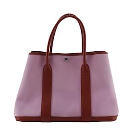 Hermès-Hermes Garden PM Tote Bag-Rose,Rouge