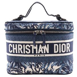 Sac à main de voyage Dior Christian Dior Blanc Bleu Marine