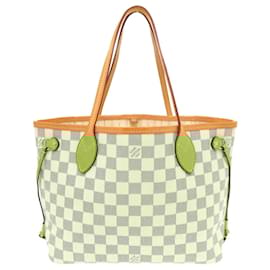 Louis Vuitton-Louis Vuitton Neverfull PM Damier Azur Tote Bag-White