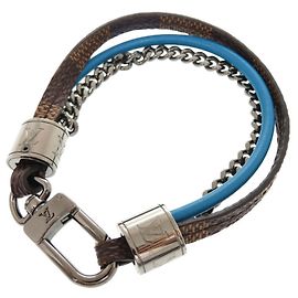 Bracciale charm da uomo Louis Vuitton Marrone Blu