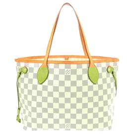 Louis Vuitton-Louis Vuitton Neverfull PM Damier Azur Tote Bag-White,Other