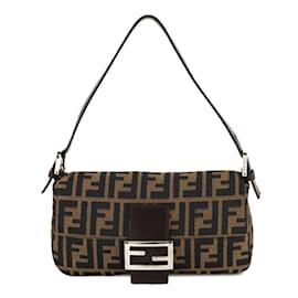 Fendi-Sac à bandoulière Fendi Zucca Mamma Baguette-Marron