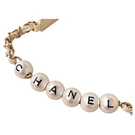 Chanel-Chanel My Precious Pearls Waist Bag Quilted Lambskin Mini Belt Bag-White