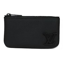 Louis Vuitton-Louis Vuitton Coin Case in Black Leather-Black