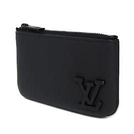 Louis Vuitton-Louis Vuitton Coin Case in Black Leather-Black