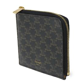 Céline-Celine Black Canvas Coin Purse-Black