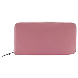 Carteira de seda Azap Long da Hermès Rosa