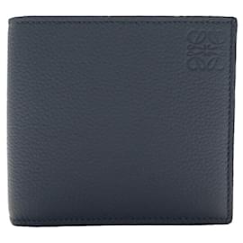 Loewe-Loewe Men's Bi-fold Wallet in Navy-Navy blue