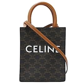 Céline-Celine Triomphe Mini Vertical Handbag-Brown