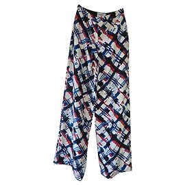 Rare Chanel 16P Runway Wide Leg Silk Trouser Pants FR 36 Multiple colors