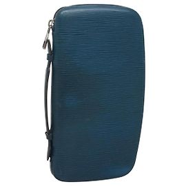 LOUIS VUITTON Epi Organizer Atholl Clutch Bag Blue M60731 LV Auth nb291 Blue