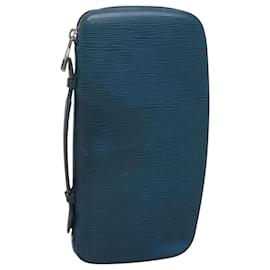 Louis Vuitton-LOUIS VUITTON Epi Organizer Atholl Clutch Bag Blue M60731 LV Auth nb291-Blue