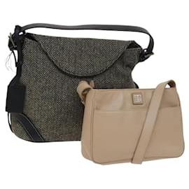 Autre Marque-Poro Ralph Lauren Shoulder Bag Wool 2Set Gray Beige Auth bs23987-Brown,Beige