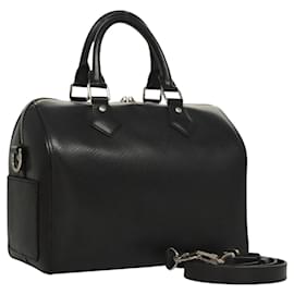 Louis Vuitton-LOUIS VUITTON Epi Speedy Bandouliere 25 Hand Bag Black M51278 LV Auth BD1935-Black