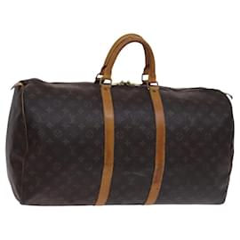 Louis Vuitton-LOUIS VUITTON Monogram Keepall 55 Boston Bag M41424 LV Auth MY330-Monogram
