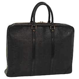 Louis Vuitton-LOUIS VUITTON Epi Porte Documents Voyage Business Bag Black M54472 Auth 116607-Black