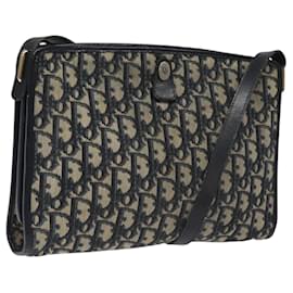 Christian Dior-Christian Dior Trotter Canvas Shoulder Bag Navy Auth 116165-Navy blue
