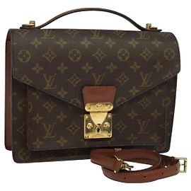 LOUIS VUITTON Monogram Monceau 28 Bolsa de Mão M51185 LV Auth BD1270 Monograma